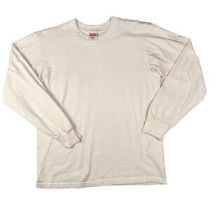 Supreme Men’s Long Sleeve T-Shirt S – White 100% Cotton, Authentic USA